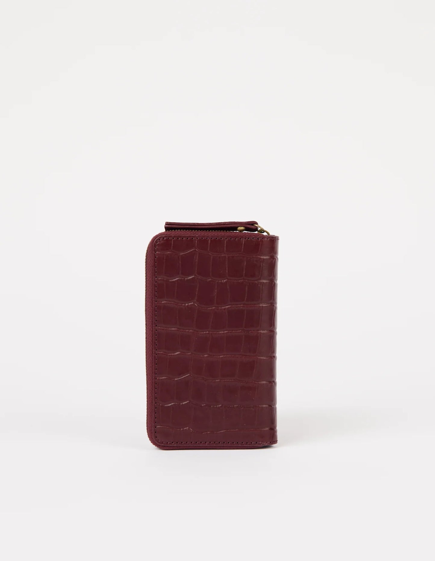 O MY BAG - Jett Wallet - Dark Cherry Croco Print Leather - WERTE FREUNDE