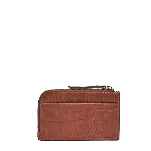 O MY BAG - Lola Coin Purse Cognac Croco - WERTE FREUNDE