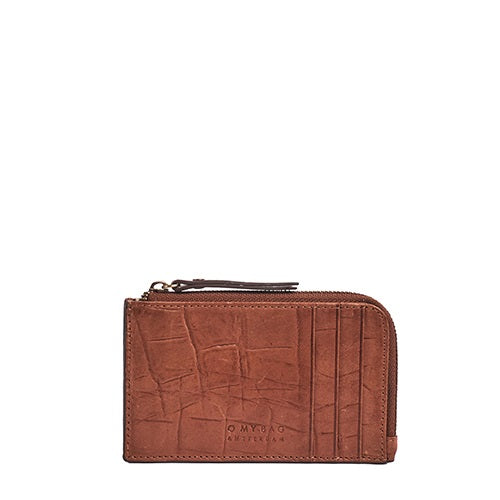 O MY BAG - Lola Coin Purse Cognac Croco - WERTE FREUNDE