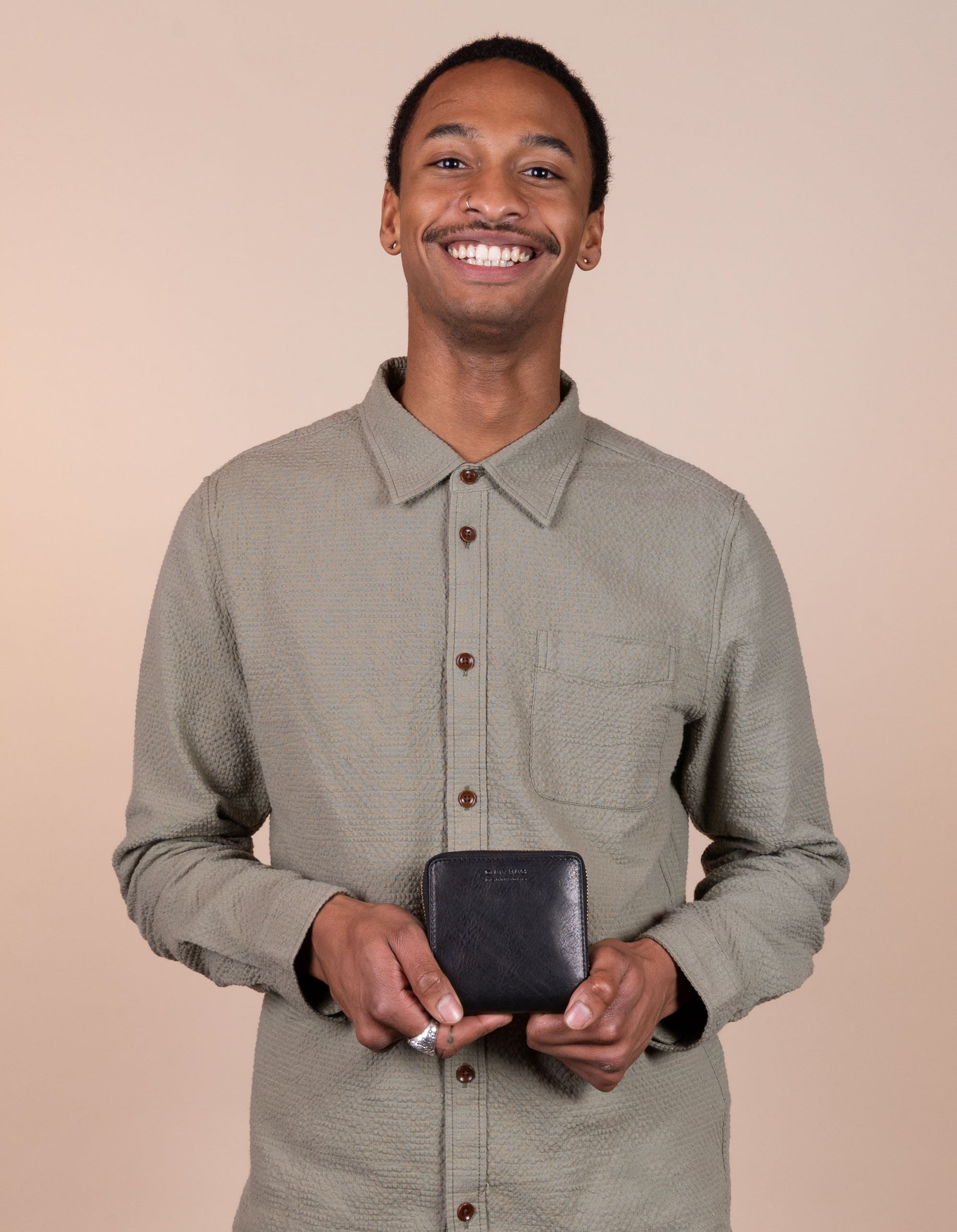 O MY BAG - SONNY SQUARE WALLET Stromboli Black - WERTE FREUNDE