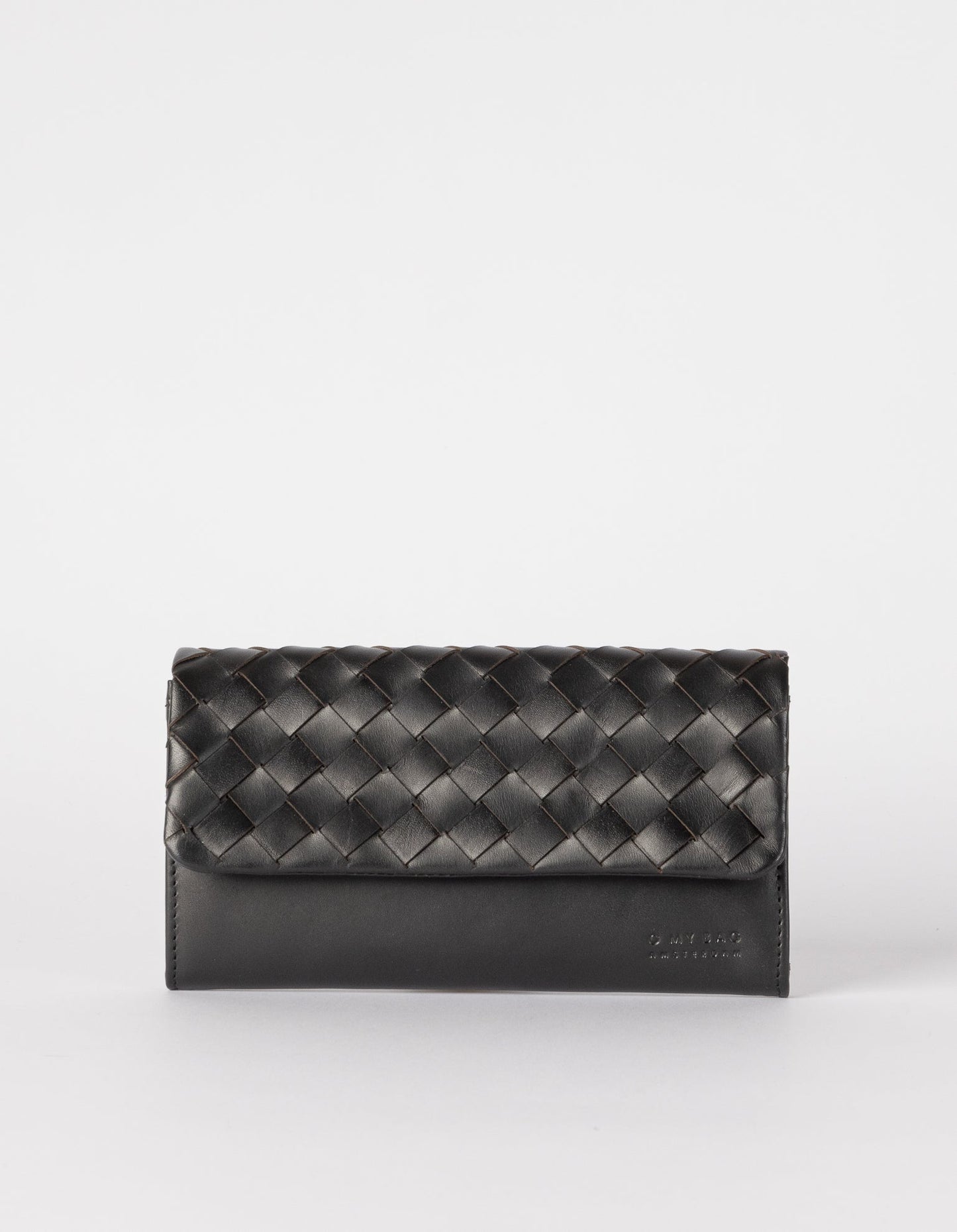 omybag - PAU'S POUCH Black Woven Classic Leather - WERTE FREUNDE