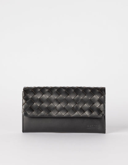 omybag - PAU'S POUCH Black Woven Classic Leather - WERTE FREUNDE