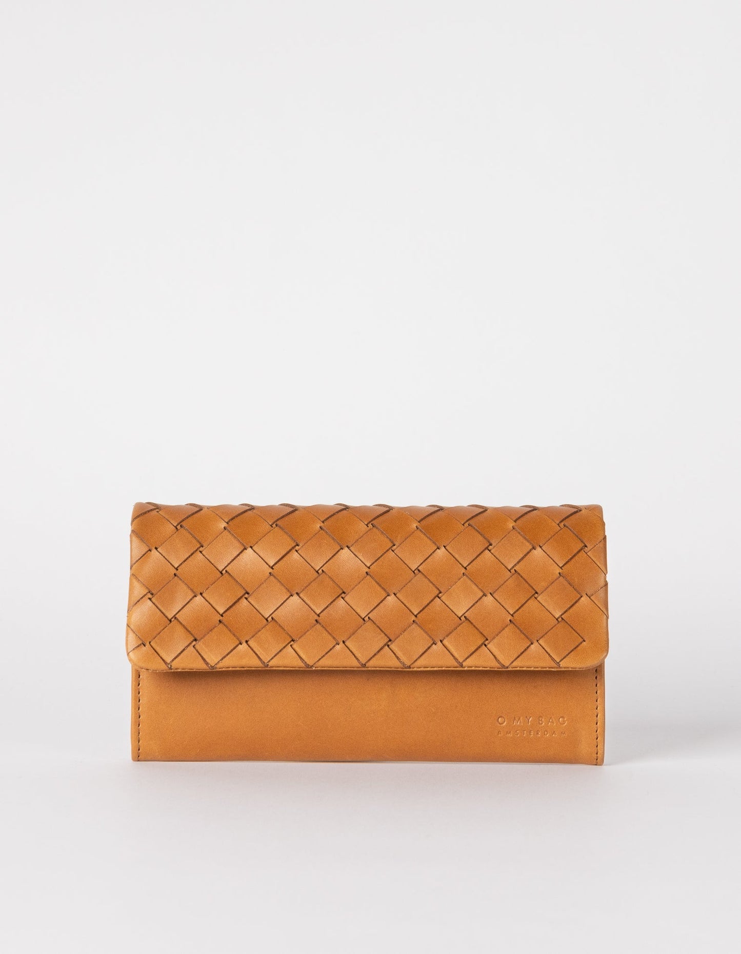 omybag - PAU'S POUCH Cognac Woven Classic Leather - WERTE FREUNDE