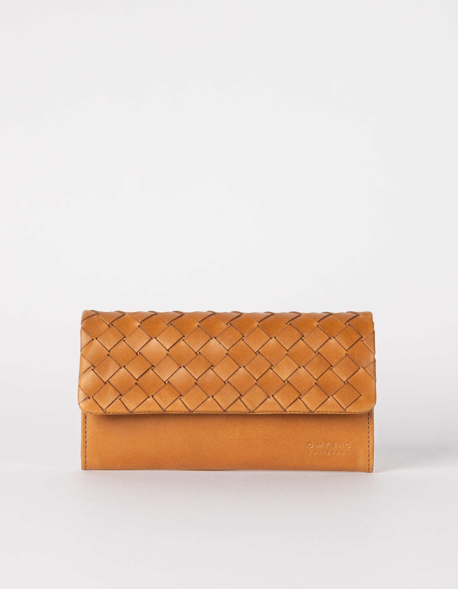 omybag - PAU'S POUCH Cognac Woven Classic Leather - WERTE FREUNDE