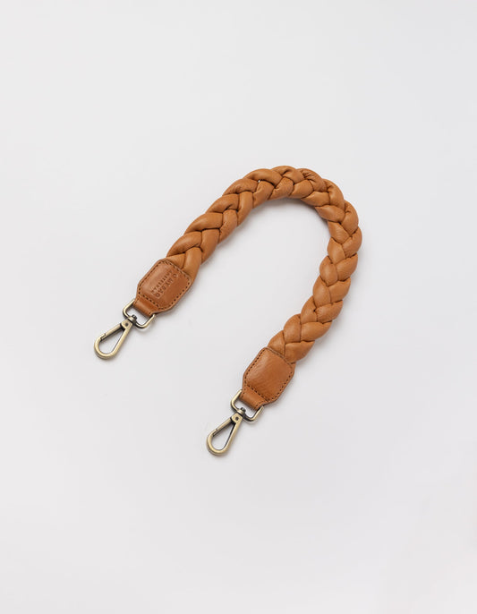 O MY BAG - BRAIDED SHOULDER STRAP Wild Oak Soft Grain Leather - WERTE FREUNDE