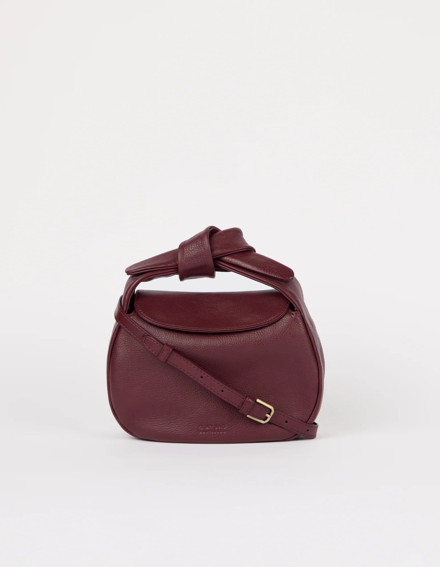 O MY BAG - Coco Croissant - Dark Cherry Soft Grain - WERTE FREUNDE