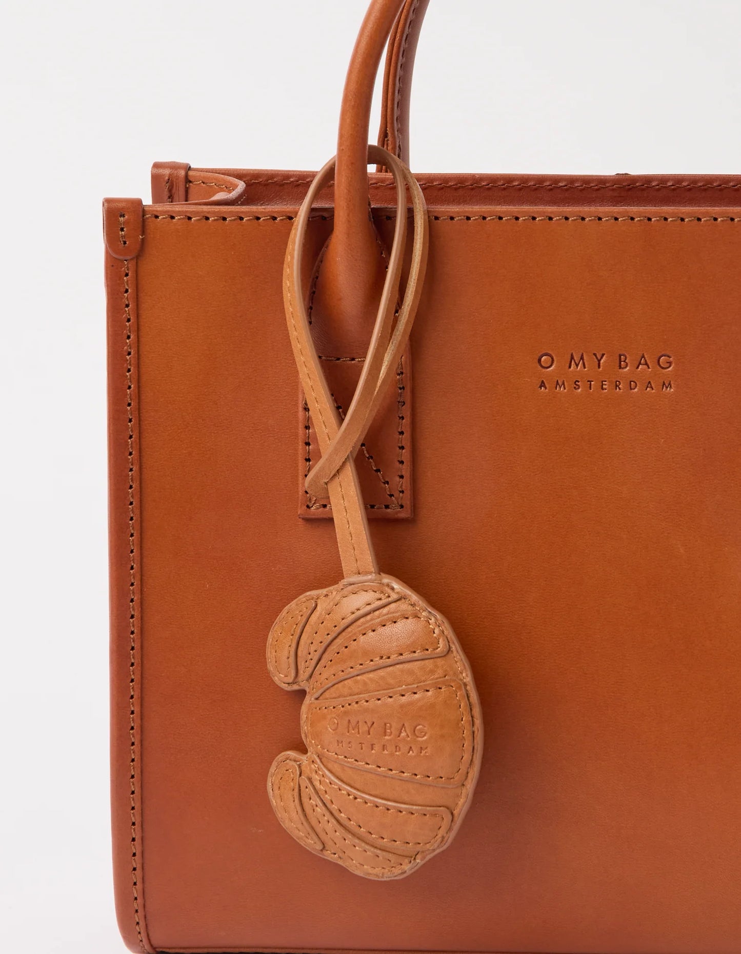 O MY BAG - Croissant Bag Charm - Wild Oak Soft Grain Leather - WERTE FREUNDE