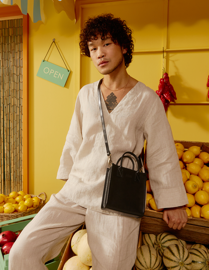 O MY BAG - JACKIE MINI BAG Black Classic Leather - WERTE FREUNDE