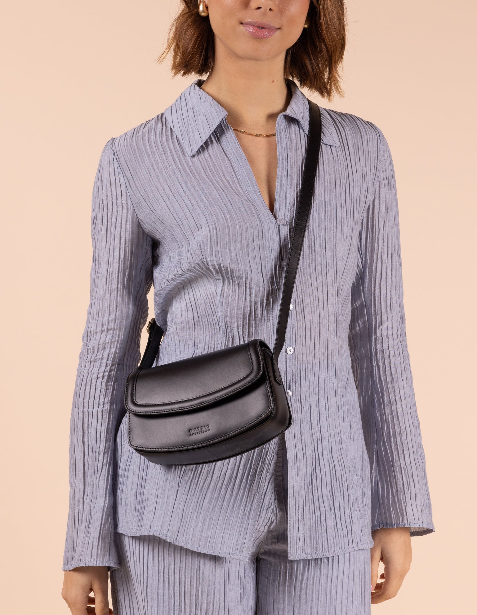 O MY BAG - KENDALINI Black Classic Leather - WERTE FREUNDE