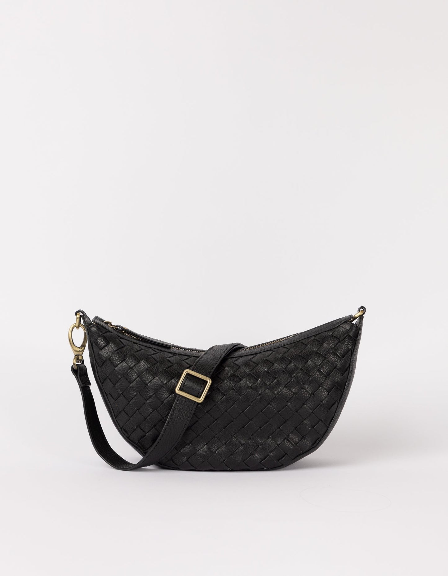 O MY BAG - LEO Black Woven Soft Grain Leather - WERTE FREUNDE