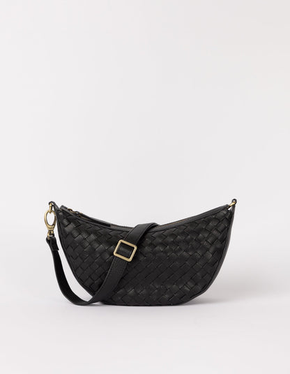 O MY BAG - LEO Black Woven Soft Grain Leather - WERTE FREUNDE