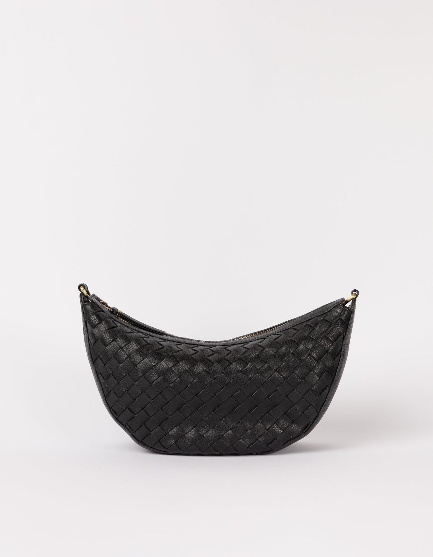 O MY BAG - LEO Black Woven Soft Grain Leather - WERTE FREUNDE