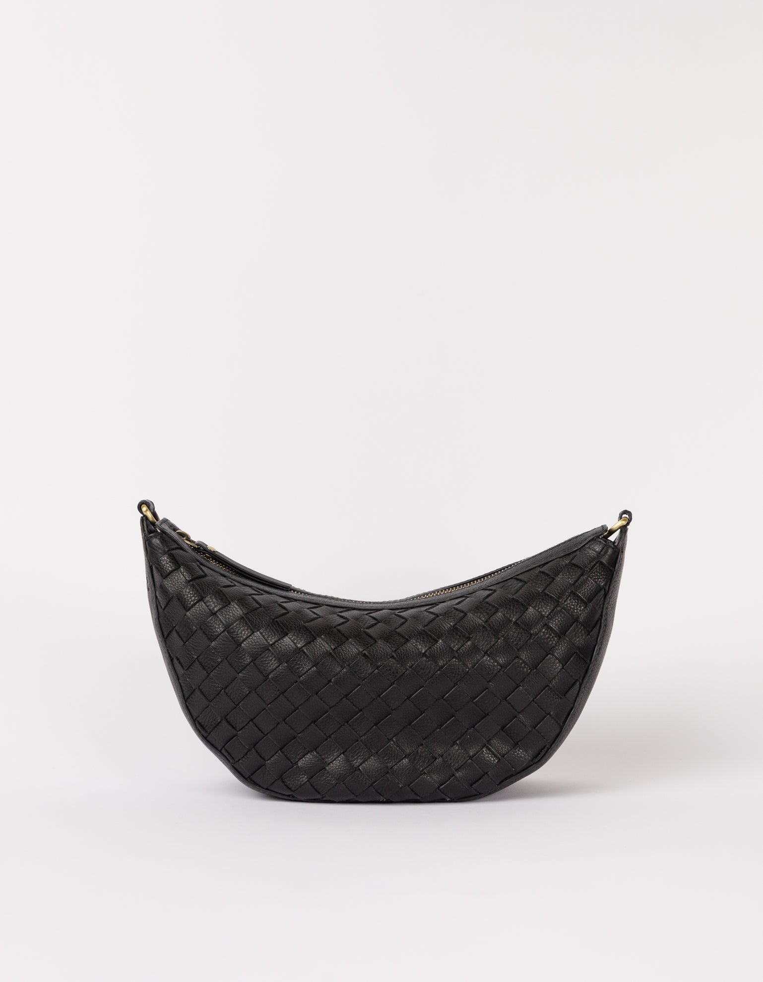 O MY BAG - LEO Black Woven Soft Grain Leather - WERTE FREUNDE