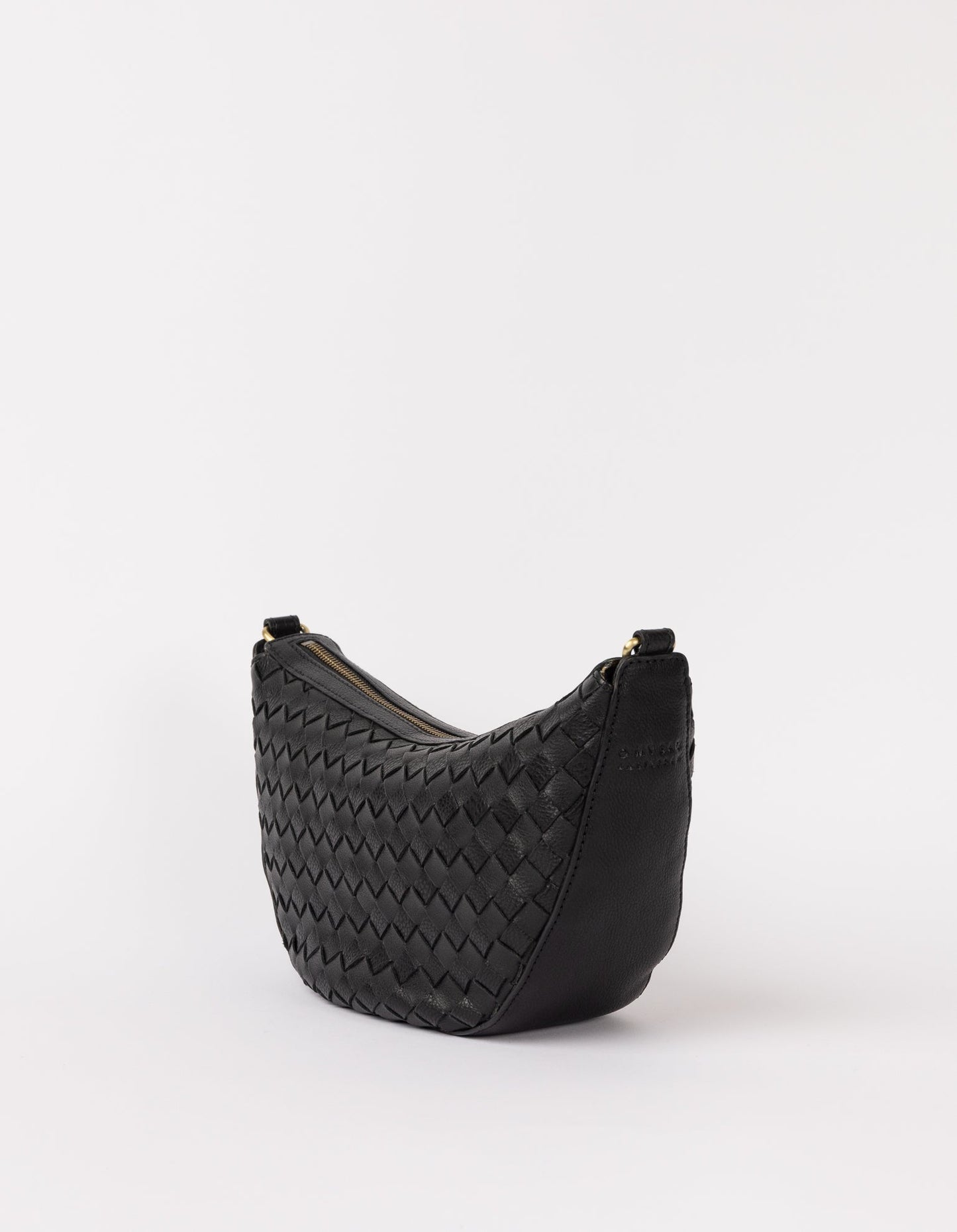 O MY BAG - LEO Black Woven Soft Grain Leather - WERTE FREUNDE