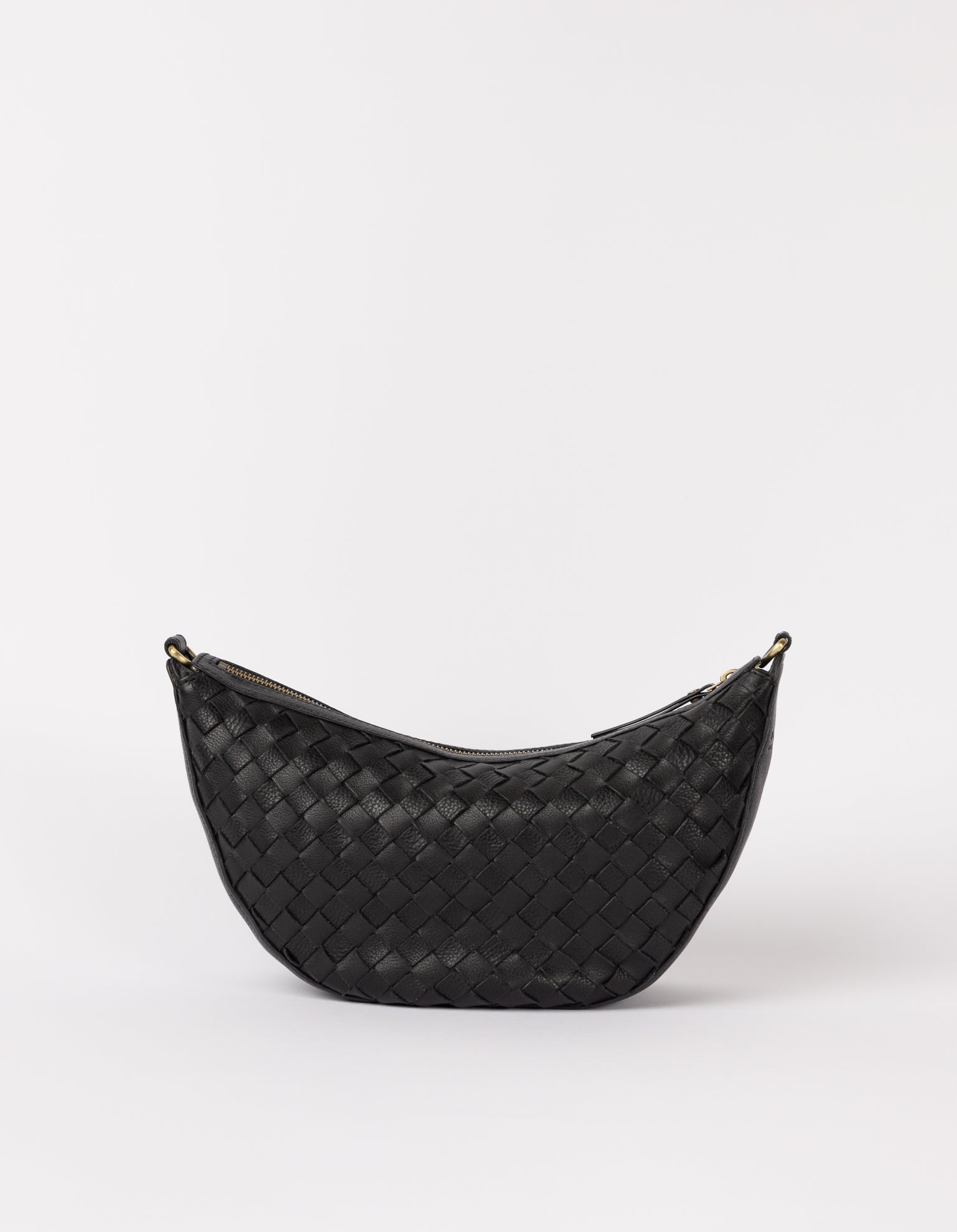 O MY BAG - LEO Black Woven Soft Grain Leather - WERTE FREUNDE