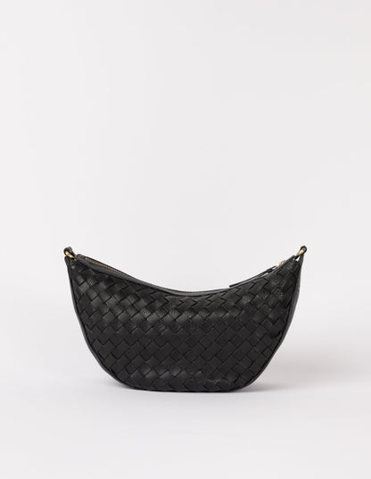 O MY BAG - LEO Black Woven Soft Grain Leather - WERTE FREUNDE