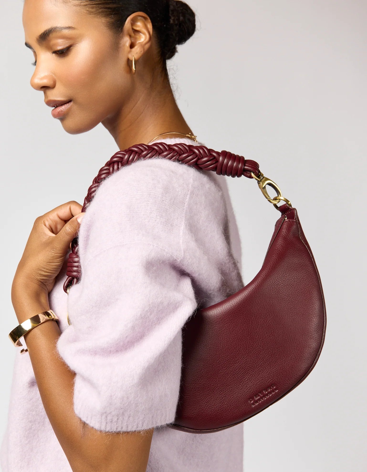 O MY BAG - Leo - Dark Cherry Soft Grain Leather - WERTE FREUNDE