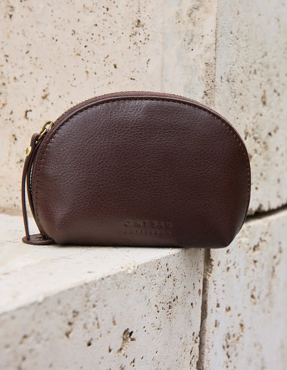 O MY BAG - Make up Case Small - Chocolate Soft Grain - WERTE FREUNDE