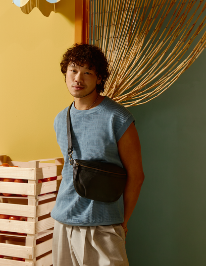 O MY BAG - MILO BAG Black Soft Grain Leather - WERTE FREUNDE