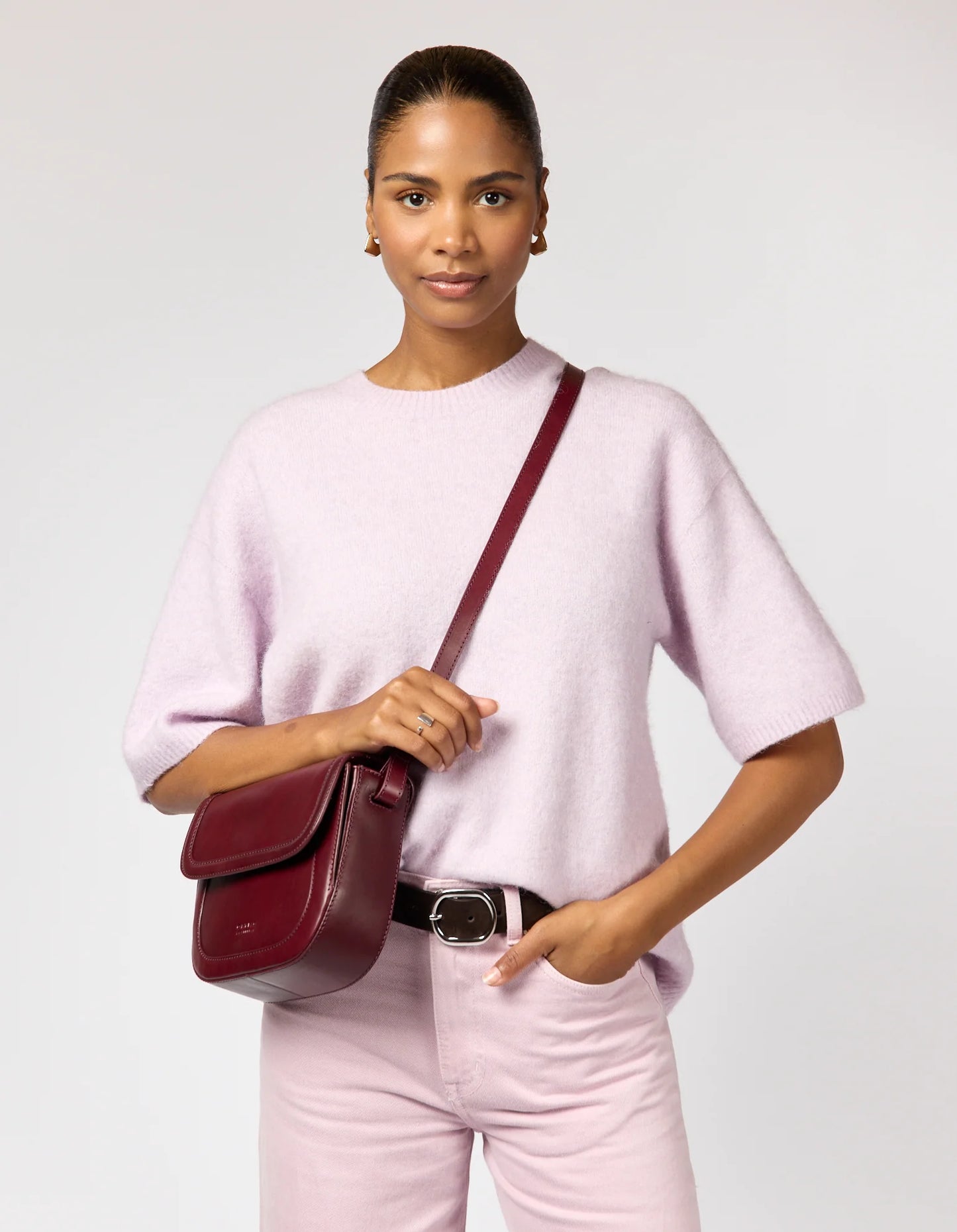 O MY BAG - Nina - Dark Cherry Classic Leather - WERTE FREUNDE