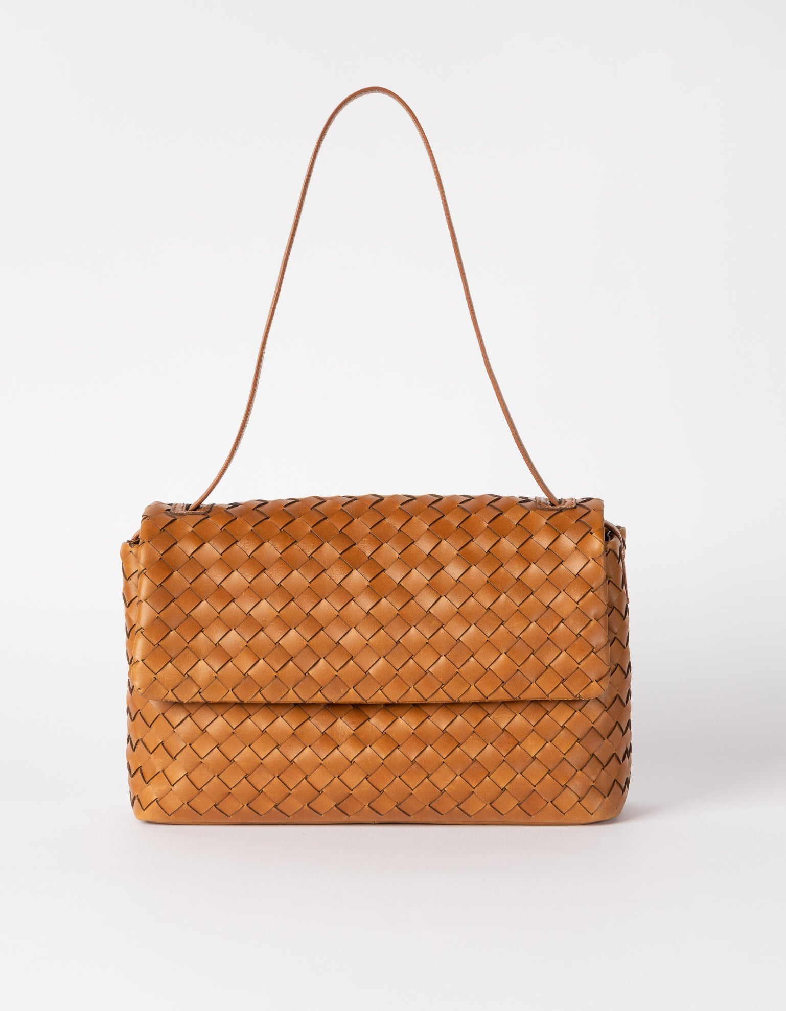 omybag - Kenzie Cognac Woven Classic Leather - WERTE FREUNDE