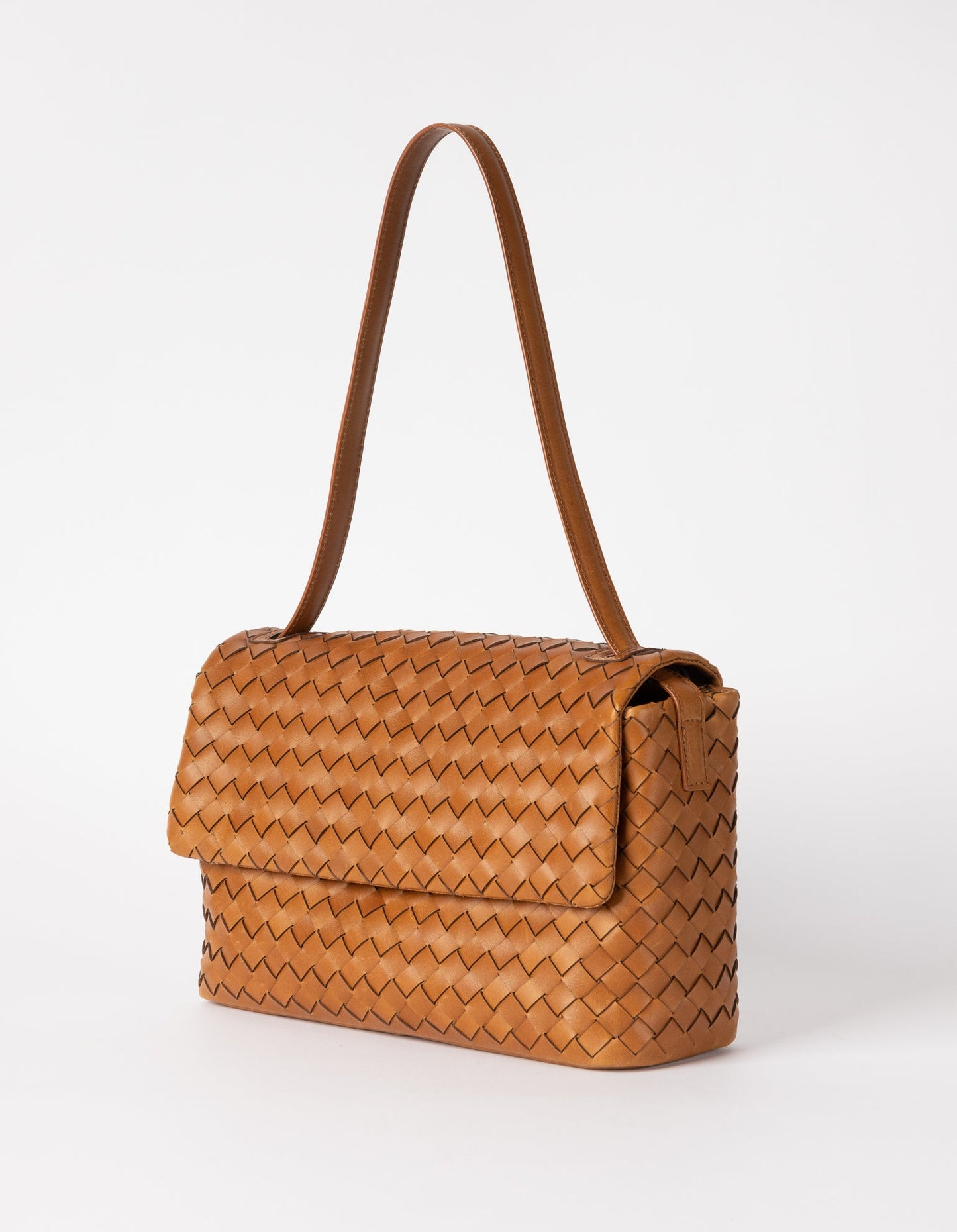 omybag - Kenzie Cognac Woven Classic Leather - WERTE FREUNDE