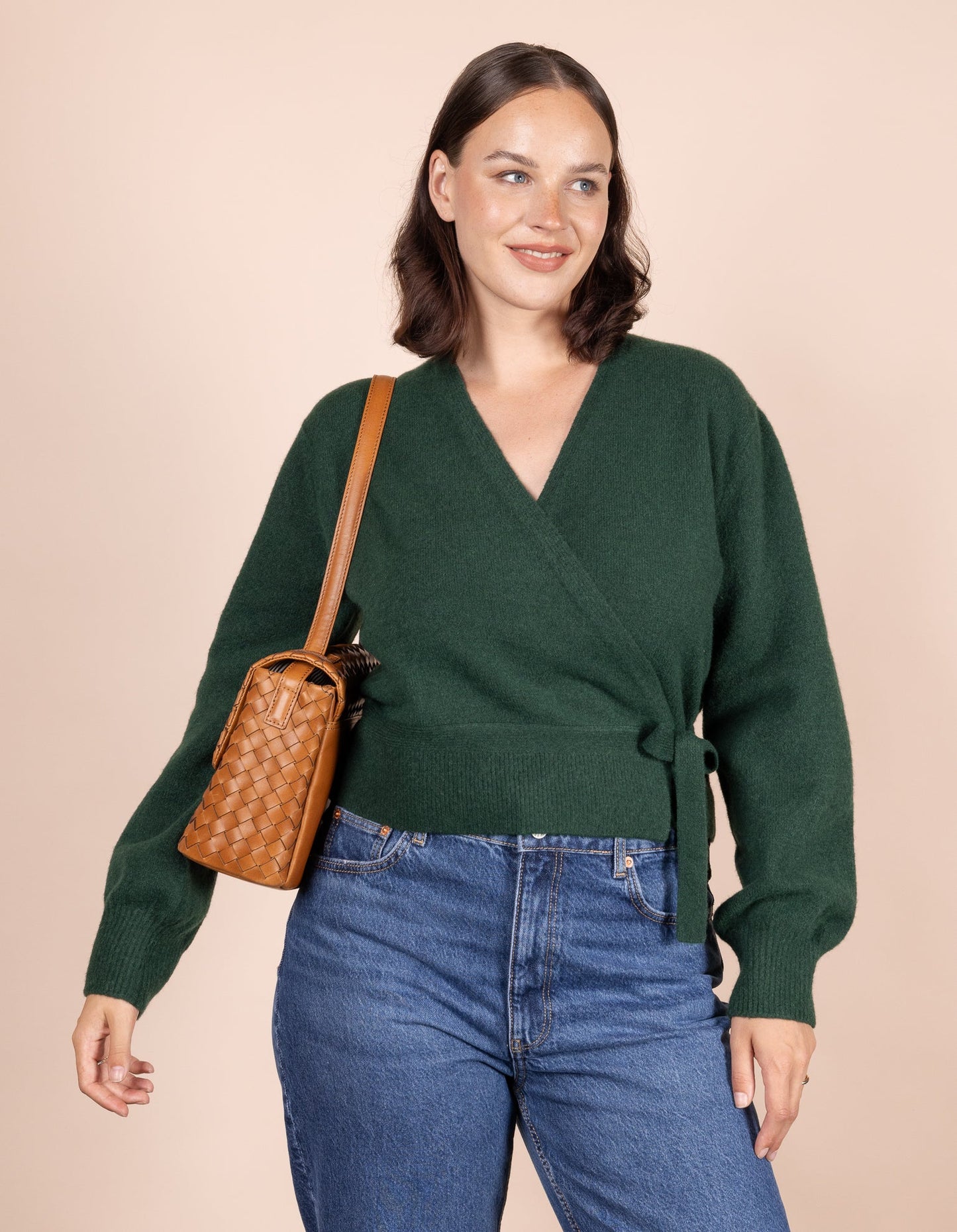 omybag - Kenzie Cognac Woven Classic Leather - WERTE FREUNDE