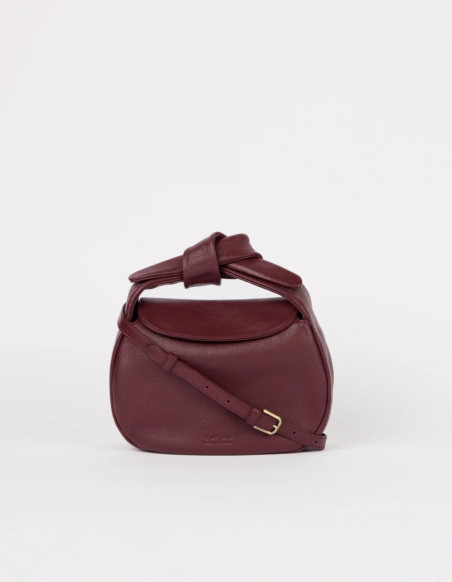 O MY BAG - Coco Croissant - Dark Cherry Soft Grain - WERTE FREUNDE