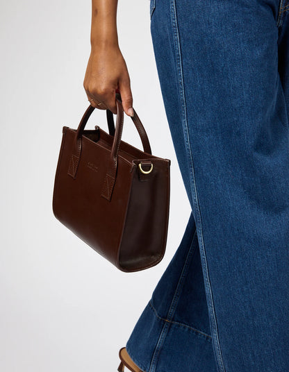 O MY BAG - Jackie Midi - Chocolate Classic Leather - WERTE FREUNDE