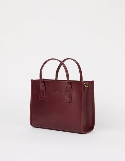 O MY BAG - Jackie Midi - Dark Cherry Classic Leather - WERTE FREUNDE