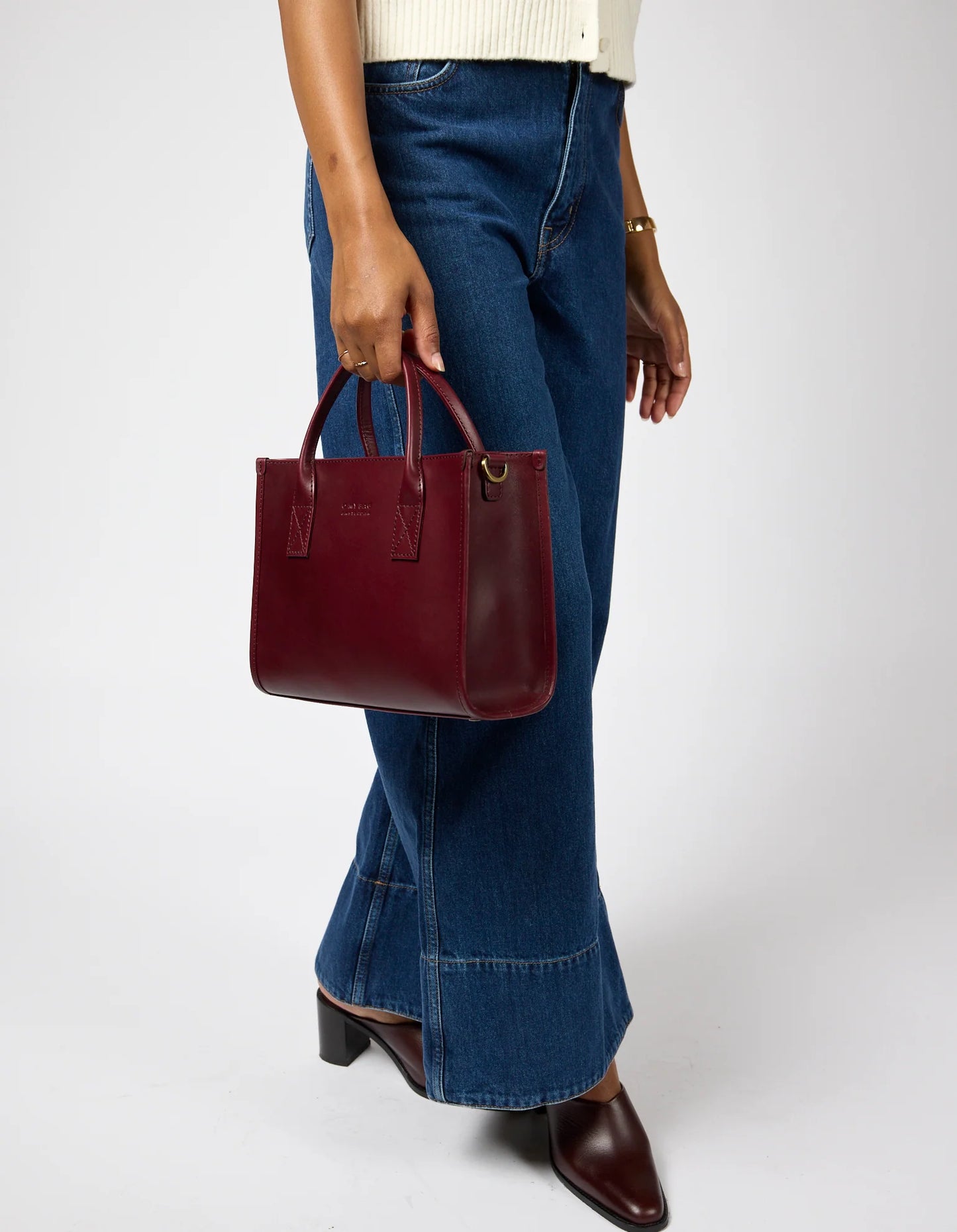 O MY BAG - Jackie Midi - Dark Cherry Classic Leather - WERTE FREUNDE