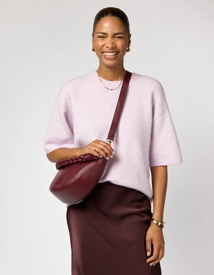 O MY BAG - Leo - Dark Cherry Soft Grain Leather - WERTE FREUNDE