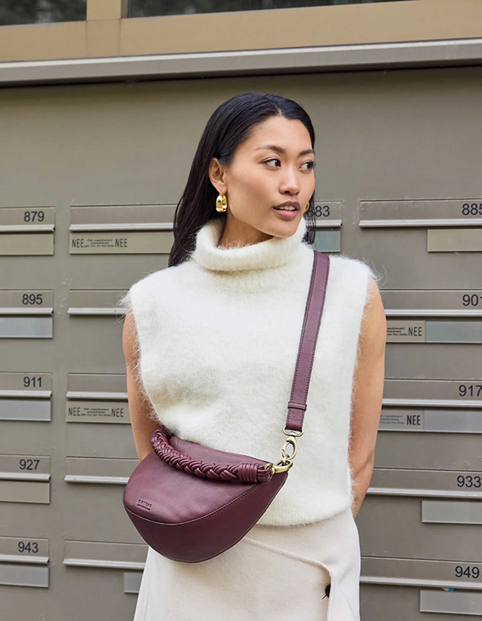 O MY BAG - Leo - Dark Cherry Soft Grain Leather - WERTE FREUNDE