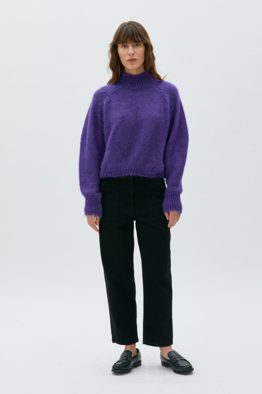 MASKA - Faye - Chunky silk mohair sweater Violet Magenta - WERTE FREUNDE