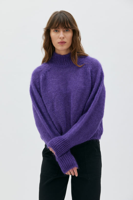MASKA - Faye - Chunky silk mohair sweater Violet Magenta - WERTE FREUNDE