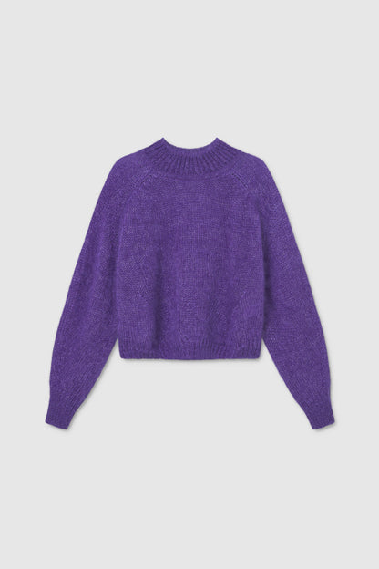 MASKA - Faye - Chunky silk mohair sweater Violet Magenta - WERTE FREUNDE