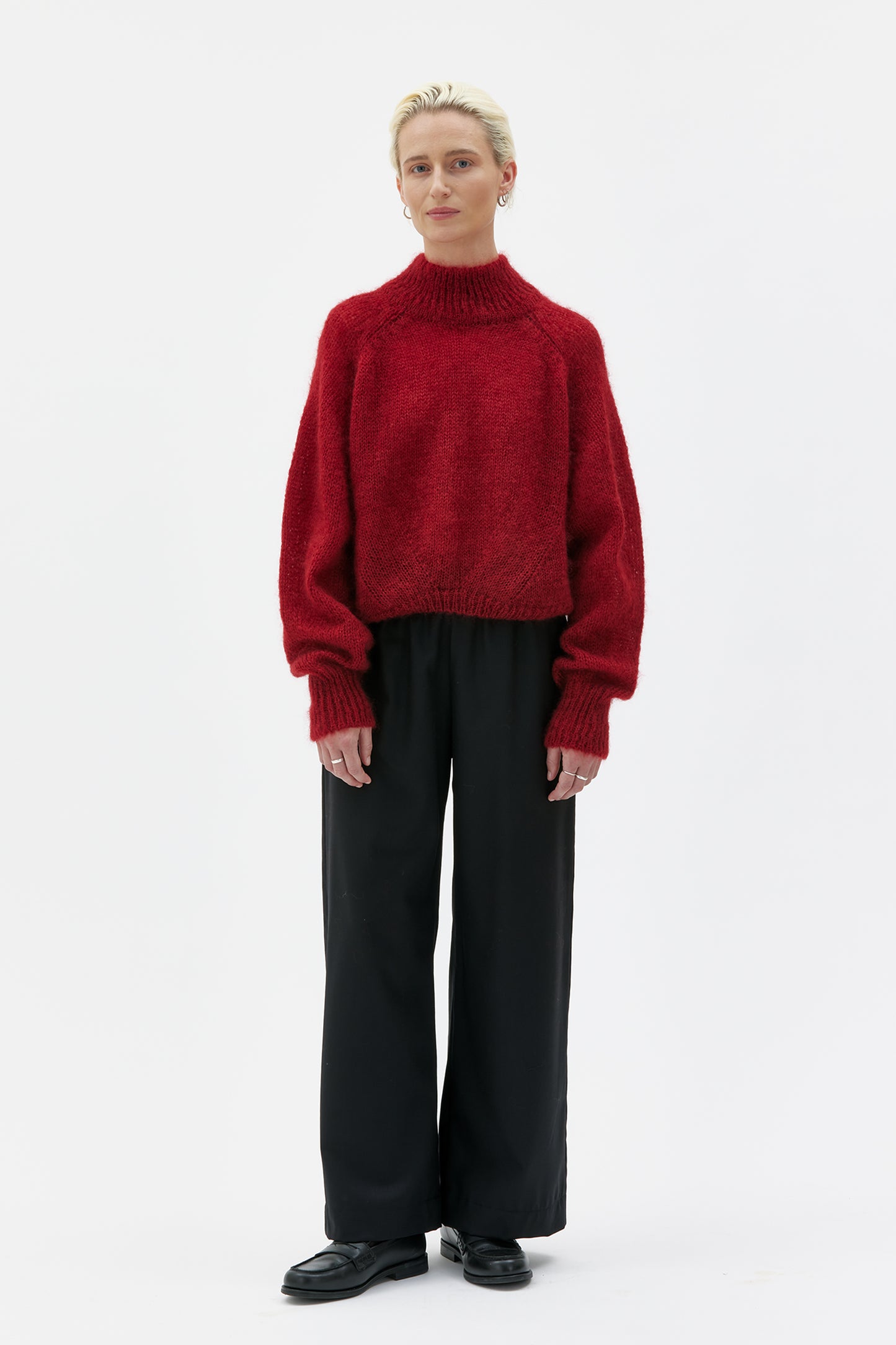 MASKA - Faye - Chunky silk mohair sweater Red