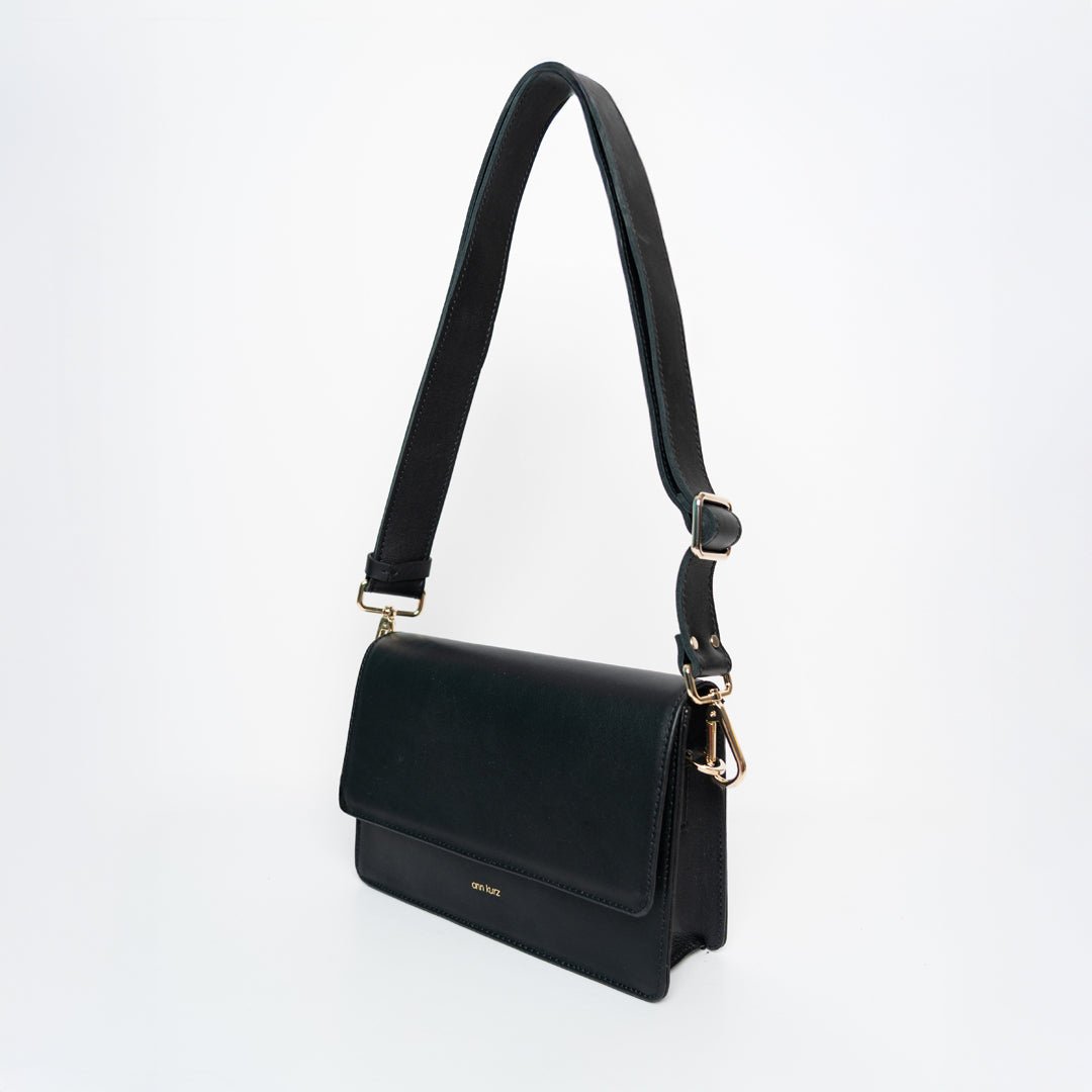 ann kurz - PERFECT SQUA NAPPA BLACK