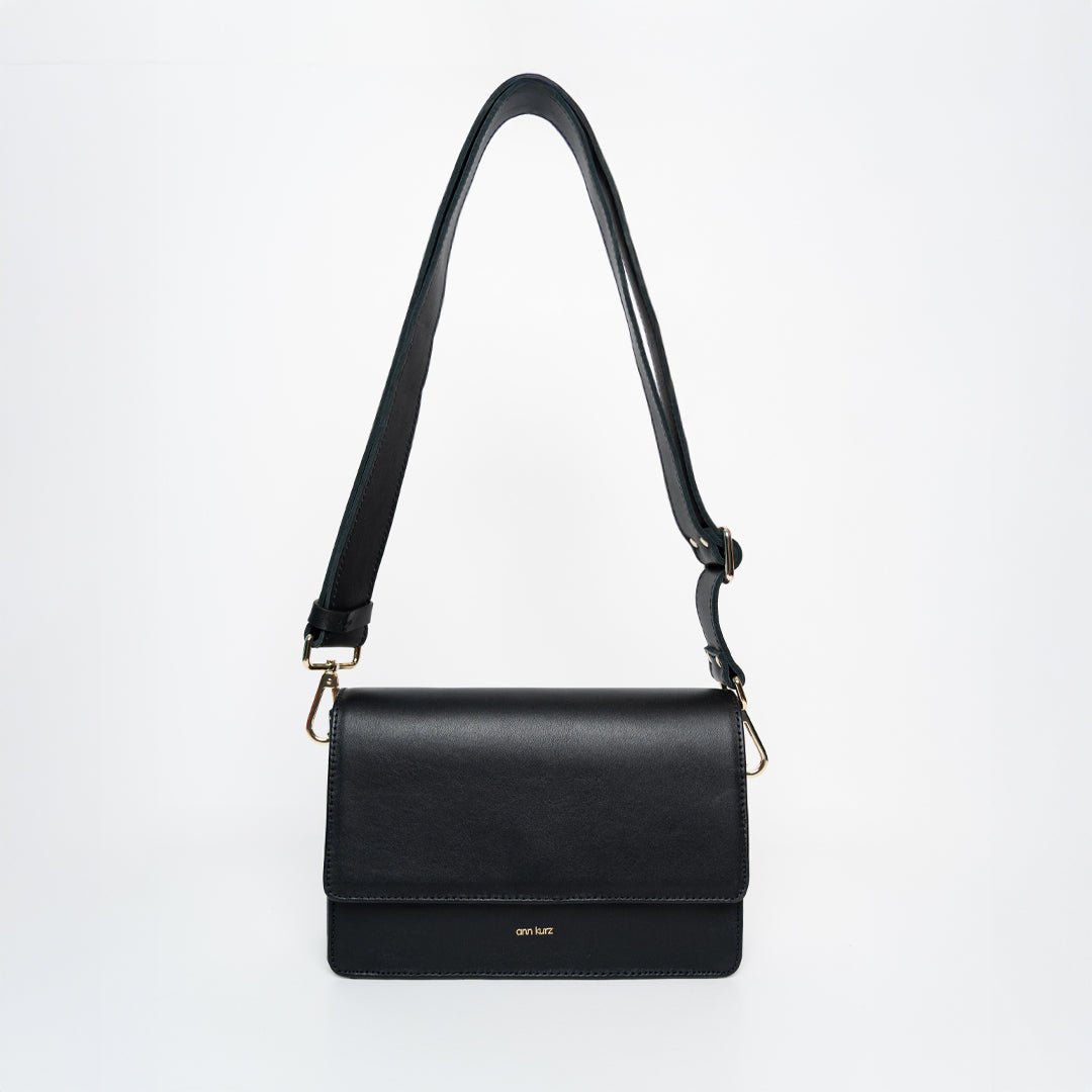 ann kurz - PERFECT SQUA NAPPA BLACK