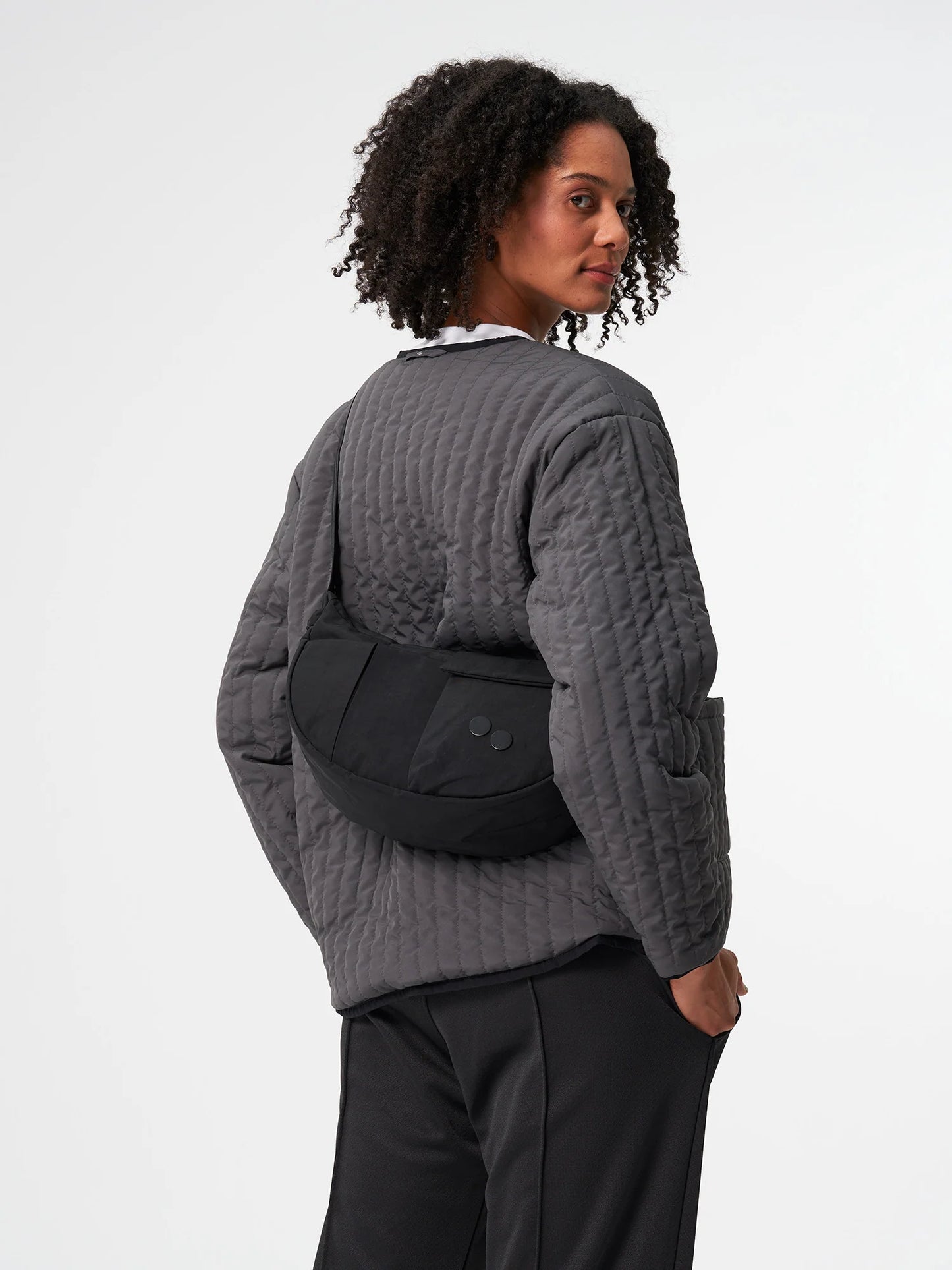 pinqponq - KRUMM Medium Shoulderbags Crinkle Black - WERTE FREUNDE