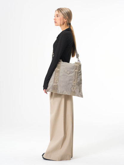 pinqponq - TOTE BAG Crinkle Taupe - WERTE FREUNDE
