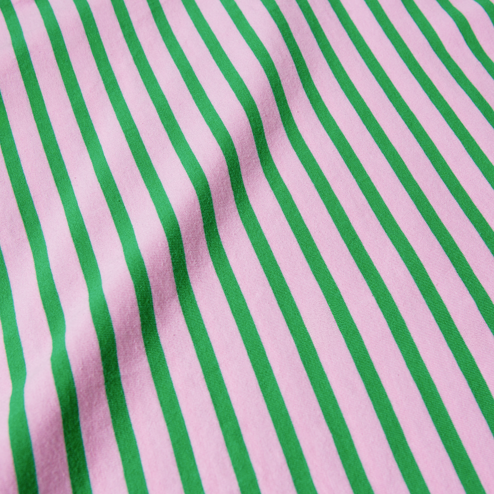 popeia - Langarmshirt Gestreift Pink/Grün - WERTE FREUNDE