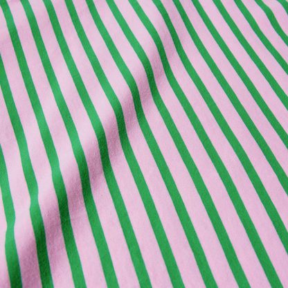 popeia - Langarmshirt Gestreift Pink/Grün - WERTE FREUNDE