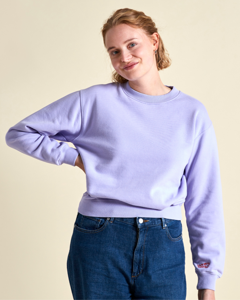 popeia - Kindness Sweater Lila - WERTE FREUNDE