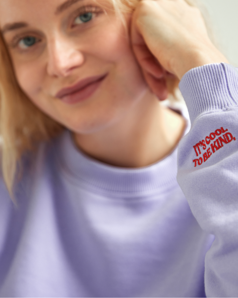 popeia - Kindness Sweater Lila - WERTE FREUNDE