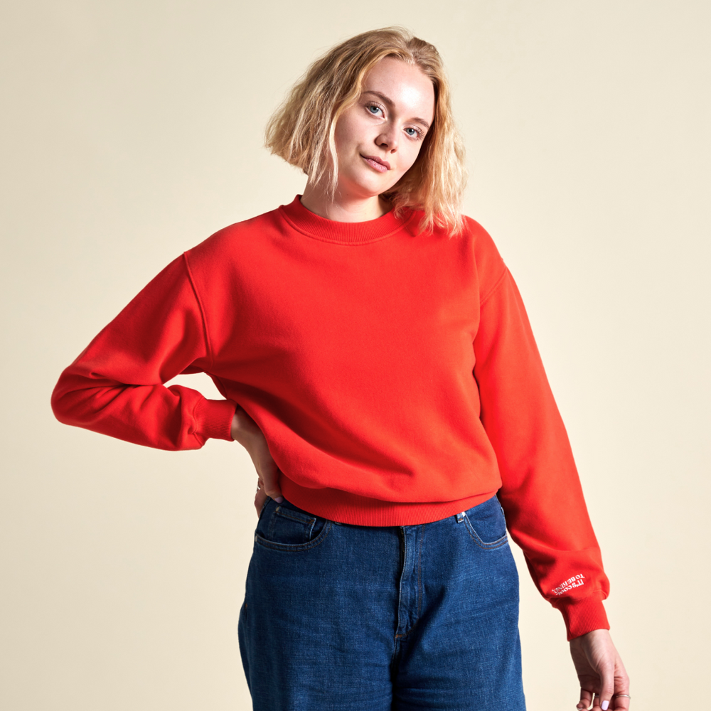 popeia - Kindness Sweater Rot - WERTE FREUNDE