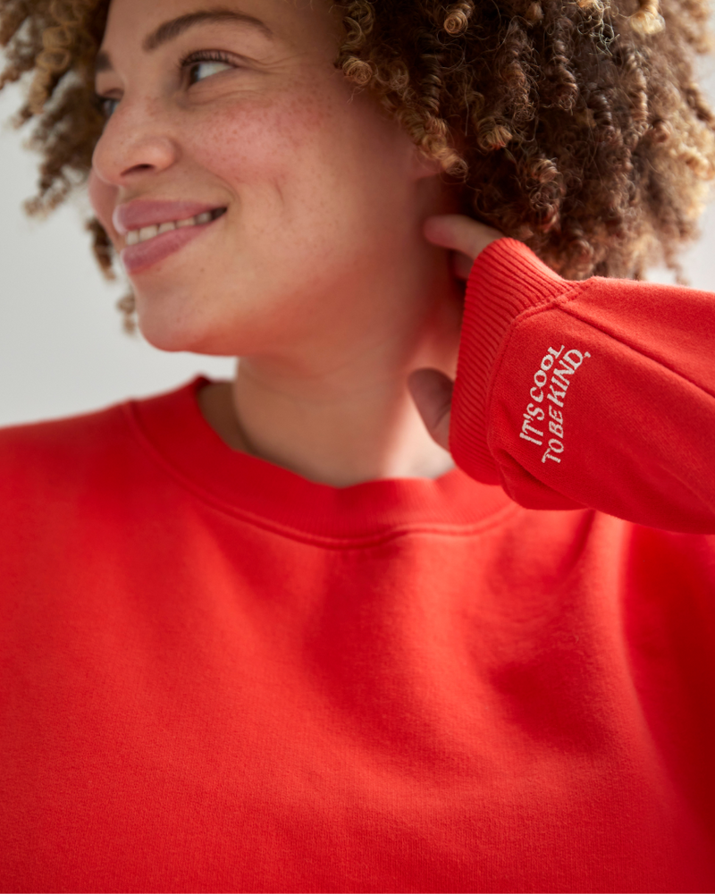 popeia - Kindness Sweater Rot - WERTE FREUNDE