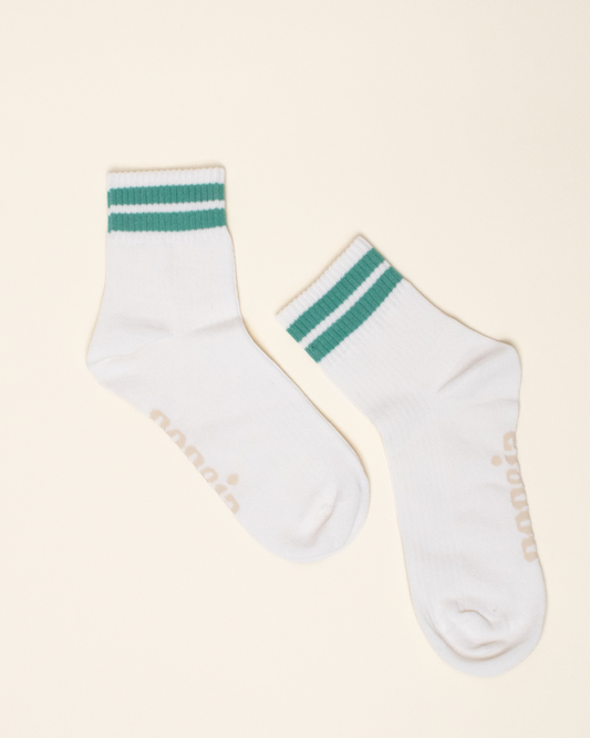 popeia - The Tennis - Ankle Socken Grüne Streifen - WERTE FREUNDE