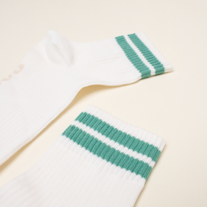 popeia - The Tennis - Ankle Socken Grüne Streifen - WERTE FREUNDE