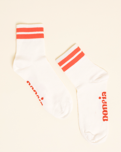 popeia - The Tennis - Ankle Socken Rote Streifen - WERTE FREUNDE